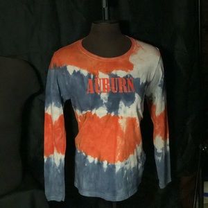 Ladie’s Aurburn Tye Dye shirt with Orange vinyl